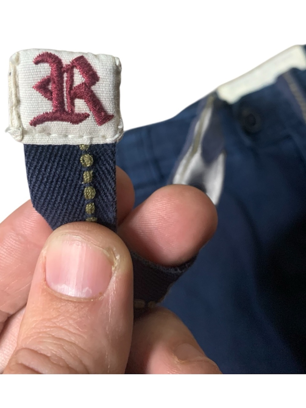 Y2K Rugby | Ralph Lauren | GB Flag Patch drawstring Pants | Navy | rare Vintage - Picture 4 of 5
